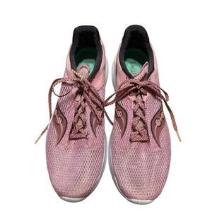 Saucony Women's Kinvara 14 Sneakers, Peony/SPRIG, Size 12 US Pink Black